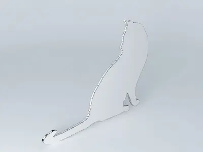 cat wall decor wall cutout cat cat panel Free 3D model