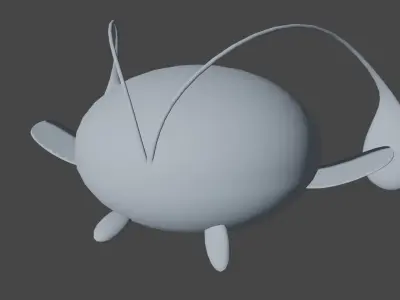 Pokemon Chinchou and Shiny Version rigged Low-poly 3D model