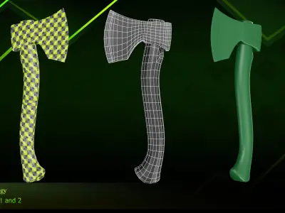 Melee weapon Low-poly 3D model