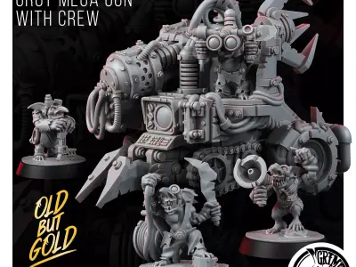 ORK GROT MEGA GUN WITH CREW 3D model