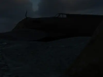 Old Rusty Airplane Low-poly 3D model