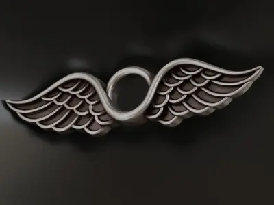 Wings pendant 3D print model