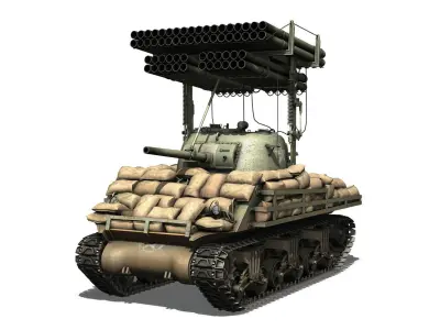 M4A3 Sherman Calliope 3D model