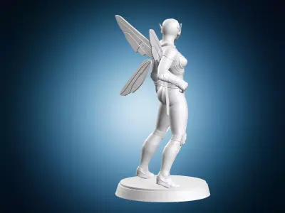 The Wasp Marvel Superhero Miniature Statue 3D print model