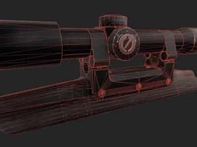 FAL OIP Scope Low-poly 3D model