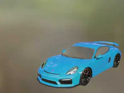 High detailed Porsche 4k Low-poly 3D model