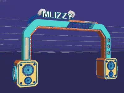 Music door head 3D model