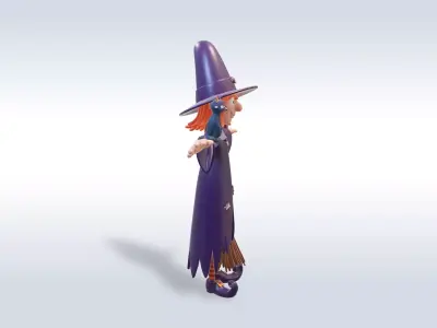 Adorable Witch Halloween Character 3D Model 3D model order