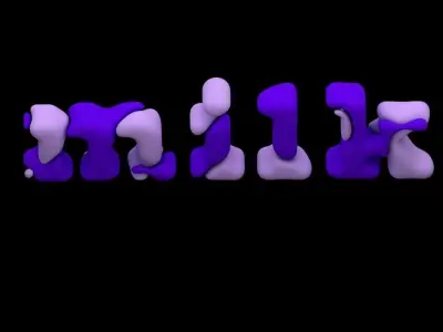 Animated 3D Text 3D model
