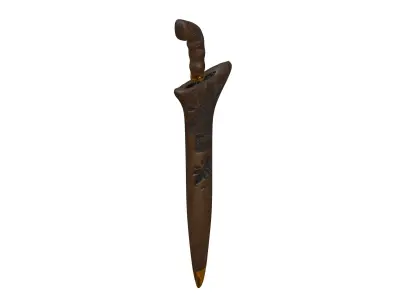 Keris Traditional Weapon From Java Indonesia 3D model