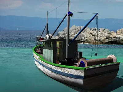 Trawler - FAO Fishing Boat 3D model
