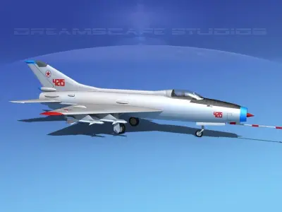 MIG-21 Fishbed V13 3D model