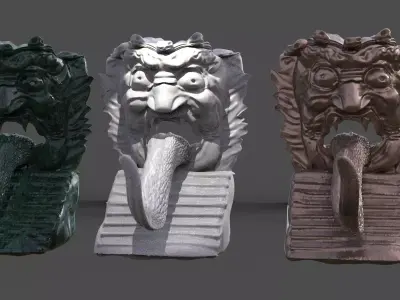 Demon Statue Gate of Hell 3D model