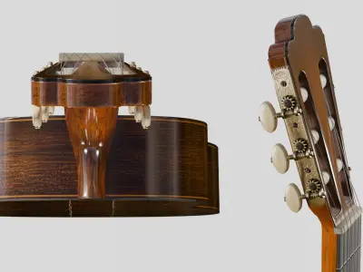 Classical Guitar - Game Ready 3D model