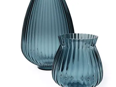 H and M - Blue Glass Vase Free 3D model