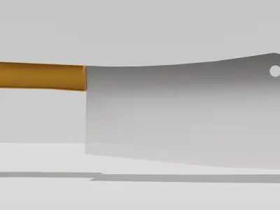 Butcher Knife Free low-poly 3D model buy