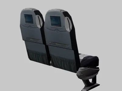 Bus chair Low-poly 3D model