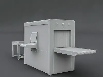 Xray 3D Model metal detector machine Low-poly 3D model