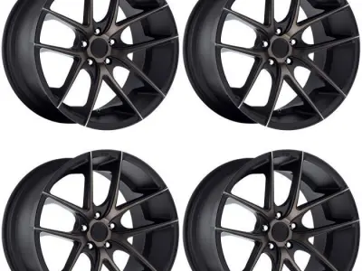 Niche Targa Wheel Offset Matte Black With Tinted Face Accents 3D model