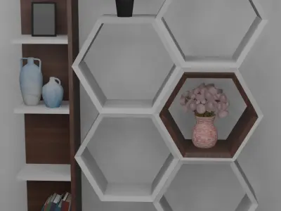 modern shelf 3D model purchase