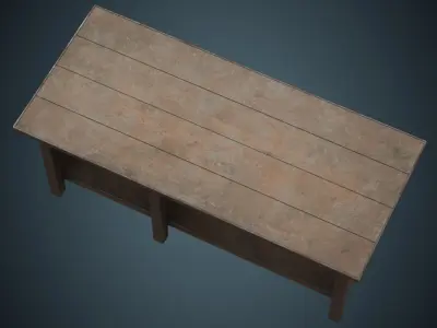 Workbench 3B Low-poly 3D model