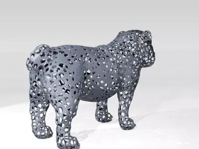 Bulldog Voronoi 3D model