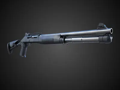 Benelli M4 Shotgun Hi-Res 3D model