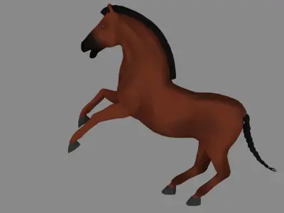 HORSE CUSTOM TEXTURED  RIGGED 3D model