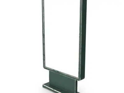 Street Advertising Billboard 02 Low-poly 3D model