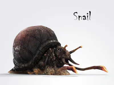 Snail Low-poly 3D model