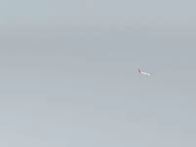 747 400 with emergency slides Free 3D model