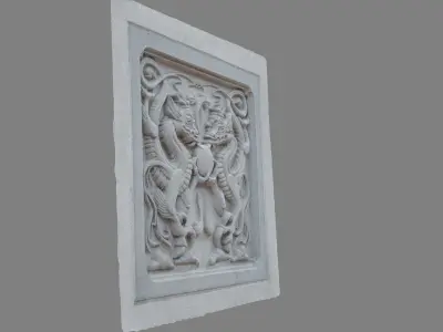 Chinese Dragon bas-relief in chinatown Washington DC Free 3D model