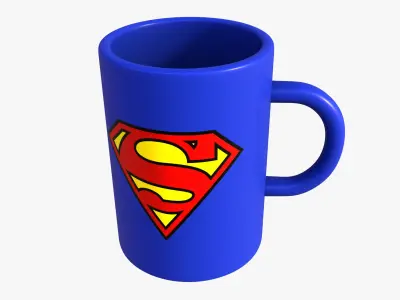 Superman Cup Free 3D model