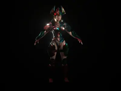 Evil Queen Low-poly 3D model