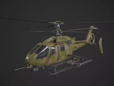 Generic Helicopter Low-poly 3D model