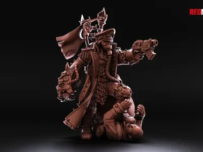 Renegade Death Division - Commissar - Heretics Free 3D print model