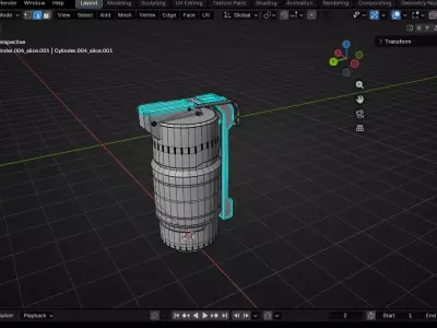Realistic Frag Grenade PBR Low Poly Game Ready 3D Model Low-poly 3D model
