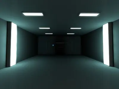 Super Criminal Hi-Tech Lockup Scene Low Poly Game Model Low-poly 3D model