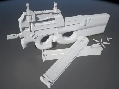HIE Game Ready P90 D180521 Low-poly 3D model