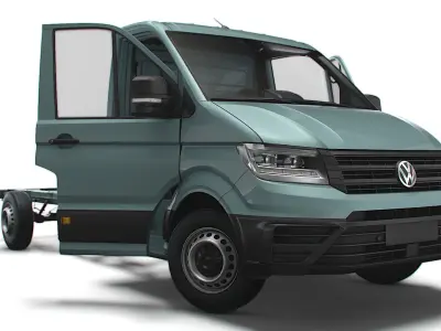 VW Crafter Chassis SingleCab L2 HQInterior 2023 3D model