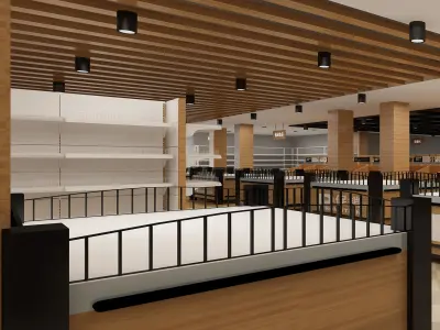 supermarket mall Modern 3D model