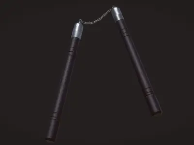 Nunchaku Model - Textures Low-poly 3D model