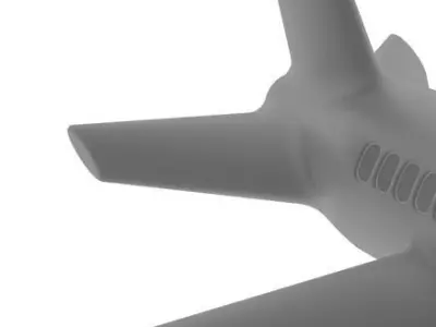 Aeroplane airplane Low-poly 3D model