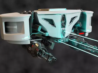 drone Sci-Fi Drone 3D Model Low-poly 3D model