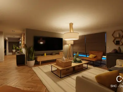 Modern villa 2021 Blender Eevee and Cycles 1 3D model