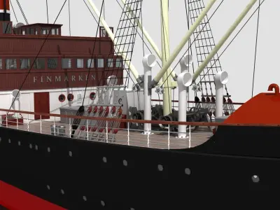 DS Finmarken ship Low-poly 3D model