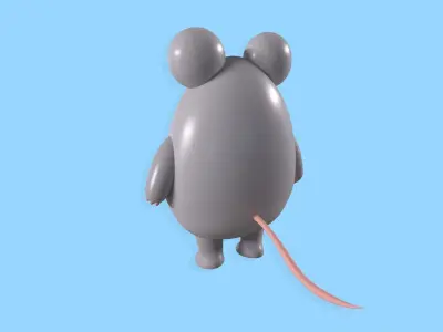 Character Mouse Cartoon Free low-poly 3D model