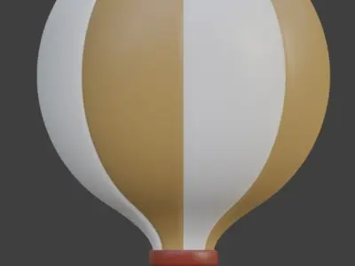 Hot Air Balloon 3D model 3D model