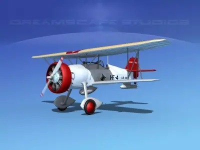 Curtiss F-11-C2 Goshawk V10 3D model