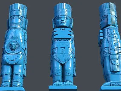 Statue Aztec  Atlante Tula 3D print model